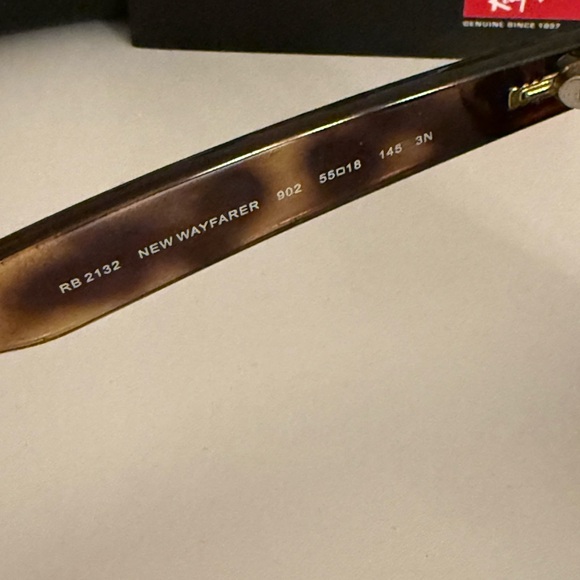 RayBan 2132 New Wayfarer 902 Tortoise Shell/G15 Dark Green Lens 55mm - Picture 7 of 11